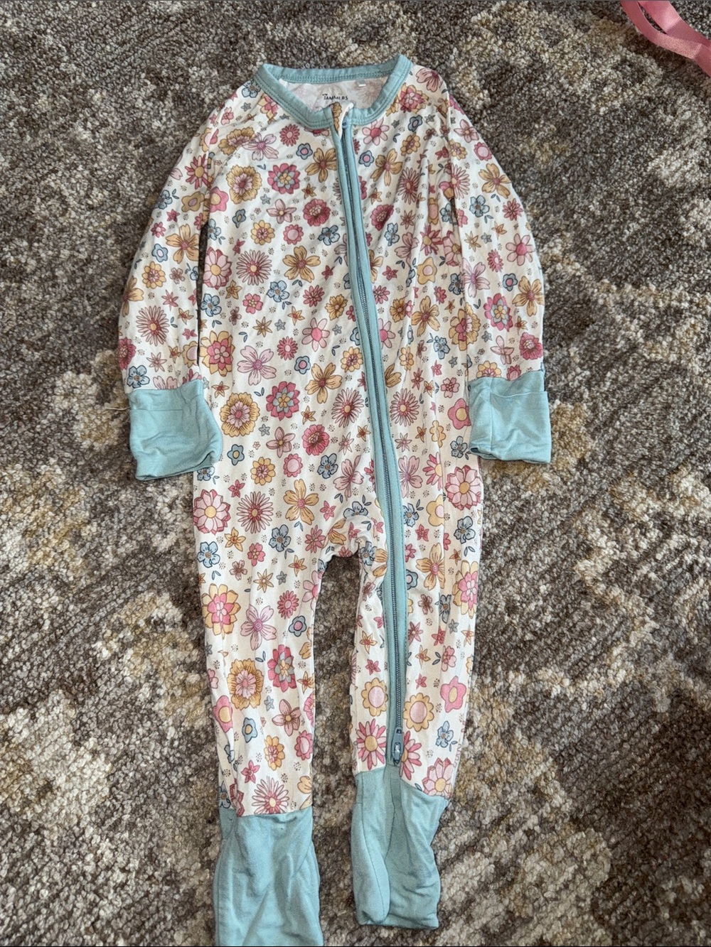 In my jammers blue floral bamboo